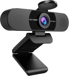 Webcam 1080P- Webcam C960 Full HD avec Double Microphone, Paramètres réglables, Grand Angle 90 ° avec Correction Automatique, Plug & Play, caméra de Streaming pour Linux, Win10, Mac, Youtube.[V833]