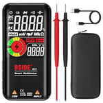 BSIDE Multimètre numérique rechargeable Grand LCD 3 résultats Multimètre Digital intelligent 9999 comptes Testeur automatique professionnel Tension Ohm Hz Diode