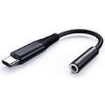 USB-C til 3.5 mm jack adapter - Sort