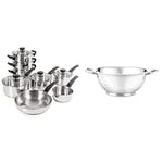 Morphy Richards 970001 Equip Induction Pan Set, Stainless Steel, Stay Cool Handles, Thermocore Technology, 8 Piece Set & Stainless Steel Collection Colander