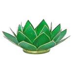 Lotus Atmospheric Light 4Th Chakra Green Gold Trim -- 13.5