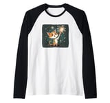 New Year’s Eve Fun with this Happy Cat Costume Raglan Baseball Tee