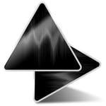 2 x Triangle Stickers  10cm - BW - Equaliser Audio Music Sound Waves  #36923