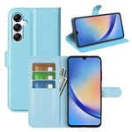 Galaxy A34 5G      Pu Wallet Case    [Lightblue]