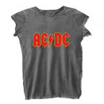 AC/DC Womens/Ladies Burnout Logo T-Shirt - XL