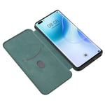 Yhteensopiva Huawei Nova 8 Pro Carbon Fiber Pattern Premium Flip -kotelon kanssa, jossa on magneettinen suljinkortti