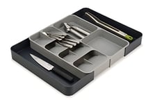 Joseph Joseph DrawerStore Expanding Cutlery, Utensil & Gadgets Organiser, Expandable in drawer space saving tray- Grey