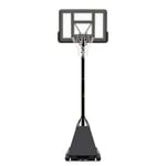 Sport1 Evolution Lampadaire de Basket-Ball pour Chambre et extérieur, Jeux de Jardin, Panier réglable pour Enfants 245-305 cm, Anneau 45 cm en métal, Panneau incassable, Noir.