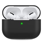 AHASTYLE AirPods Pro Case Protective Cover [Front LED Visible] Compatible with Apple AirPods Pro 2019 (Without Carabiner, Black)