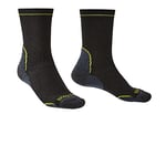 Bridgedale HIKE Lightweight T2 Coolmax Performance Boot-Men's- Large-Black/Lime