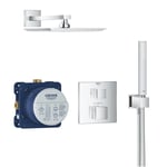 Grohe Grohtherm Cube dusjpakke Komplett med termostat, hode og hånddusj - 34741000