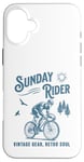 Coque pour iPhone 16 Plus Vélo rétro pour cycliste Sunday Ride Club Racing