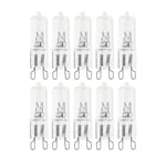 10 X G9 Halogène Ampoule à Broche 25W 230V transparent lampe blanc chaud