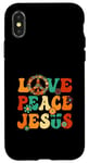 Coque pour iPhone X/XS Costume hippie sexy Love Peace Jesus Christian Fun années 60 et 70