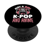 K-Pop Anime Girl Kpop South Korea Music Gift PopSockets Adhesive PopGrip