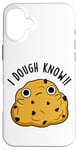 Coque pour iPhone 16 Plus Jeu de mots « I Dough Know Funny Food »