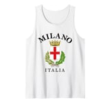 Vintage Milan Flag Italy Souvenir Italia Milano Roman Empire Tank Top