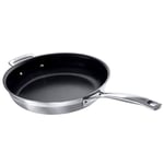 Le Creuset 3-Ply Stainless Steel Non-Stick Frying Pan, 28 x 6 cm, Silver, 96200328001000