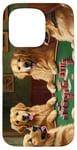 iPhone 15 Pro Dogs Playing Poker Dog Golden Retriever Retrievers Card Case