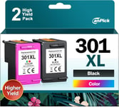 Lot de 301 Cartouches d'encre XL de Rechange pour HP 301 Noir et Couleur 301XL pour HP Envy 4500 4504 5530 4502 5532 Deskjet 2540 2549 2050 2544 1050 Officejet 2620 2622 4 4630,2 kg. - Pack