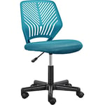 Yaheetech Chaise de Bureau, Chaise d'Ordinateur, Fauteuil Bureau Ergonomique, Pivotant, Fonction Réglage, Style Moderne, Charge de 136kg Turquoise