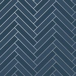 Holden Decor Tiling on a Roll Cerros Tile Navy Silver Wallpaper 89373 - Bathroom