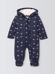 John Lewis Baby Animal Faces Snowsuit, Navy