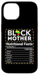 Coque pour iPhone 14 Mère noire Faits nutritionnels Mélanine Fête des mères Maman Femme