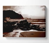 Chocolate Path To The Ocean Canvas Print Wall Art - Double XL 40 x 56 Inches