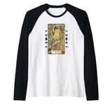 The Hanged Man Frog Tarot Style Graphic, Cool Novelty Frog Raglan Baseball Tee