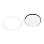 3pcs Silicone Gasket 1pcs Filter Screen 74x62mm for 9-Cup Mocha Coffee Pot