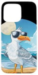 Coque pour iPhone 15 Pro Max Costume d'oiseau de mer cool avec lunettes de soleil pour oiseaux de vacances