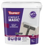 Recharge enduit magic' de lissage pour murs extérieurs Toupret 12kg