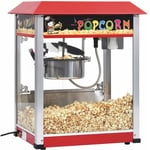 Machine à pop-corn avec pot de cuisson en téflon 1400 w Vidaxl Rouge