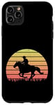 Coque pour iPhone 11 Pro Max Rodéo rétro cavalier western cowboy cadeau homme femme enfant