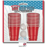 MINI BEER PONG SET 22PCSParty Drinking Game Red Cup Beerpong Xmas Indoor G3366UK