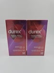 2 X 12 Pack, Durex Thin Feel Extra Lube Condoms, 24 Total.