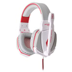 Stéréo Casque Gaming,KOTION EACH G4000 avec Mic volume contrôle pour PC Game (Blanc)