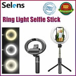 Selens 16cm Ring Light With Stand Studio Lighting Tripod Bluetooth Selfie Stick