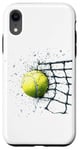 Coque pour iPhone XR Balle de tennis dans le filet pour les joueurs de tennis