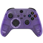 eXtremeRate Replacement Faceplate for Xbox Series X & S Controller - Personalize Your Control - Clear Atomic Purple Front Housing Shell for Xbox Core Wireless Controller [Controller NOT Included]