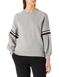 Tommy Hilfiger Women Sweatshirt without Hood, Grey (Light Grey Heather), M