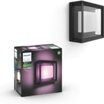 Applique murale extérieur Econic Philips Hue IP44 1150lm 45 x 11,5 cm noir