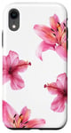 Coque pour iPhone XR Collage de fleurs estivales Tiger Lily Hibiscus Hawaii Beach