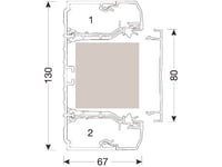 Hager Kanalbotten Brhn 70130 Ph, Höjd 70 Mm, Bredd 130 Mm, Längd 2000 Mm, Pärlvit Halogenfri Plast. - (2 Meter)