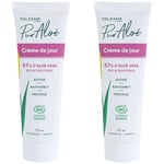 Pur Aloé Crème de Jour à l'Aloe Vera Vivant 67% Bio 50 ml (Lot de 2)