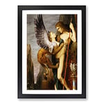 Big Box Art Oedipus and The Sphynx by Gustave Moreau Framed Wall Art Picture Print Ready to Hang, Black A2 (62 x 45 cm)