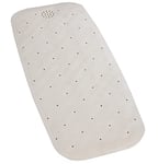 Maximex Tapis de baignoire en caoutchouc naturel, beige, 37 x 90 cm, lavable en machine à 40° C, avec ventouses sur le dessous, dimensions (l x h x p) : 90 x 1,6 x 37 cm