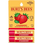 Burt's Bees Baume à lèvres hydratant à la fraise Twin Pack pour baume à lèvres unisexe 2 x 0,15 oz