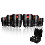 7artisans Objectif cinéma Professionnel T2.1 10mm/16mm/25mm/35mm/50mm/85mm, Cadre S35 Compatible avec Monture Canon RF-S pour Red Komodo/Komodo X/Canon C70/R7/R50/R10 (Noir)